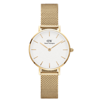 DANIEL WELLINGTON Petite evergold white ur Gold mesh strap