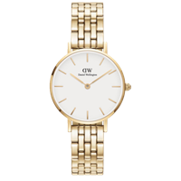 DANIEL WELLINGTON Petite 5-Link Evergold klocka Gold plated bracelet strap