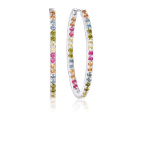 SIF JAKOBS Ellisse Medio korvakorut Rhodium sterling silver 925