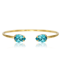 CAROLINE SVEDBOM Petite Drop armband Aquamarine / gold