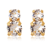 CAROLINE SVEDBOM Leah øreringer Crystal / gold
