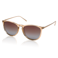 PILGRIM Vanille solglasögon Lightbrown frame, smoky lenses