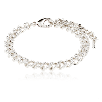 PILGRIM TEKLA armband Silver plated / Crystals