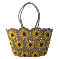CEANNIS Sunflower Crochet -olkalaukku Sand / yellow