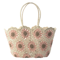 CEANNIS Sunflower Crochet -olkalaukku Seashell / pink