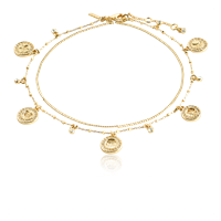 PILGRIM Ancle Chain 2-in-1 set Gold plated