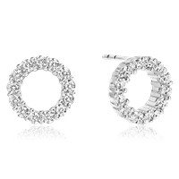 SIF JAKOBS Biella Uno korvakorut Rhodium sterling silver 925