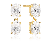 SIF JAKOBS Ellisse Duo Piccolo korvakorut 18k gold plated