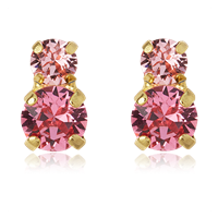 CAROLINE SVEDBOM Leah øreringer Rose crystal / gold