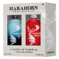 HARAHORN Small Batch Gin Blue & Pink Twinpack Norway