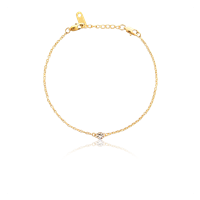 MOCKBERG Thin Diamond rannekoru 18K PVD gold plated / Crystals
