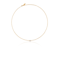 MOCKBERG Thin Diamond kaulakoru 18K PVD gold plated / Crystals