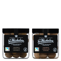 SV. MICHELSEN Chocolate Dragees 2-pack Liquorice chocolate & Liquorice caramel