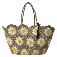 CEANNIS Sunflower Crochet -olkalaukku Sand / yellow