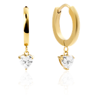 MOCKBERG Bonne Hoops 18K PVD gold plated cubic zirconia